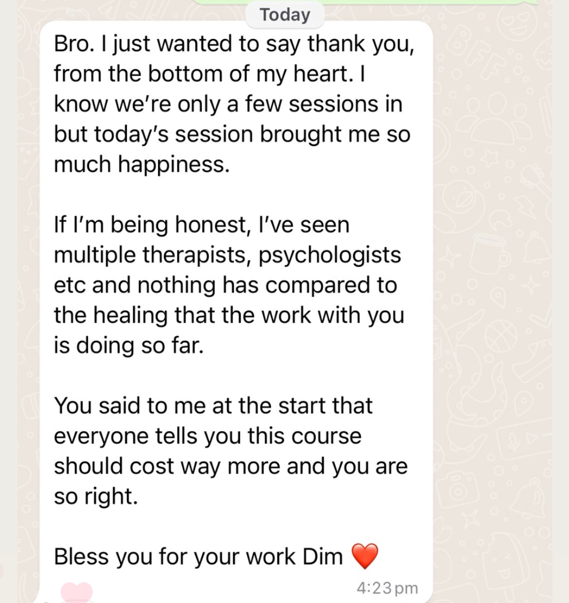 Client message