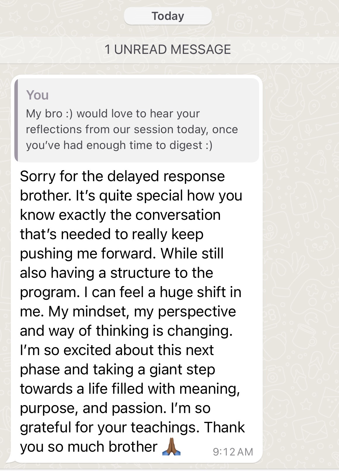 Client message