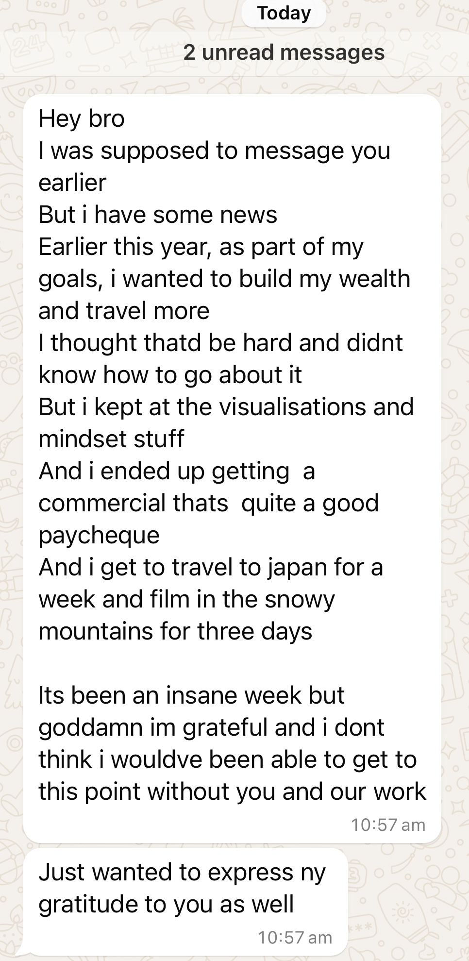 Client message