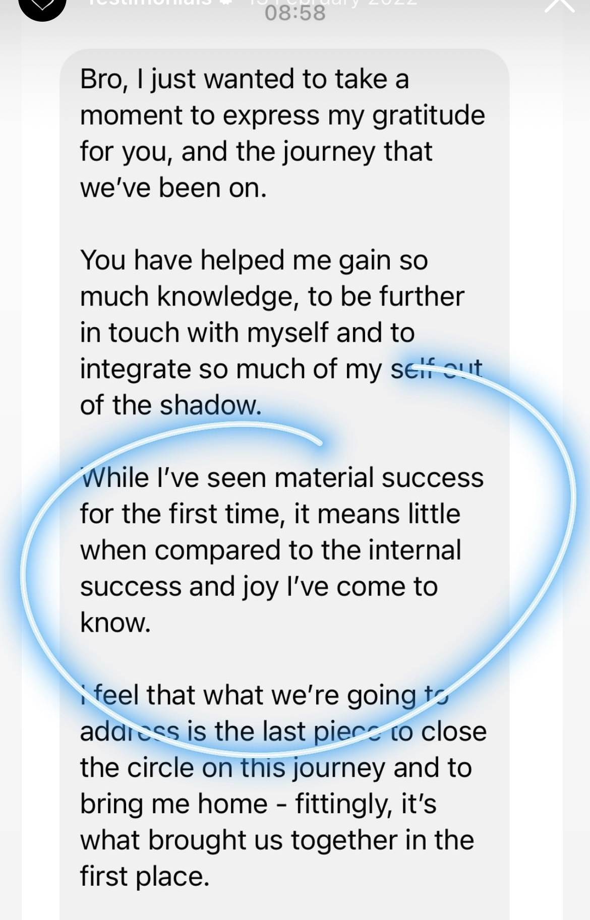 Client message
