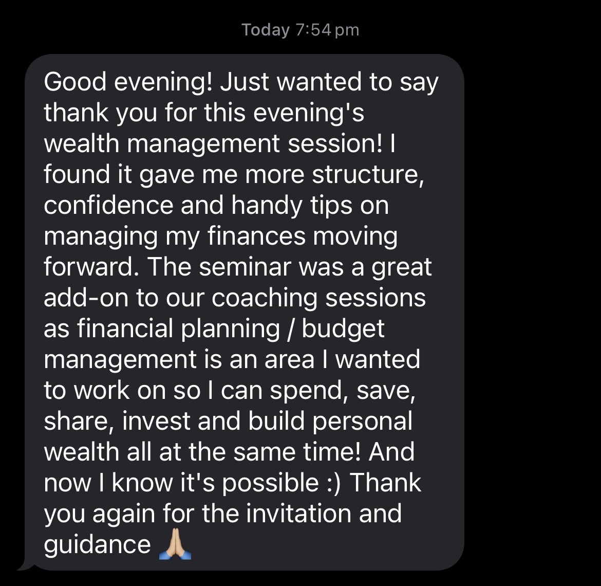 Client message